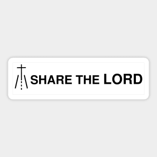 Share the LORD Christian Bicyclist Bumper Sticker